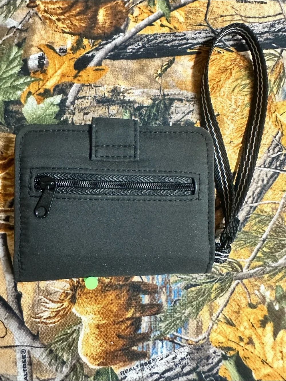 PINK Victoria's Secret Black Wallet Phone Case with Wrist Strap
